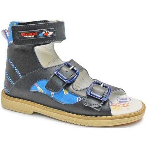 Тривес сандалеты ортопед. малосложные 4-синий размер 25 tw-109 с открытым носком высокими берцами