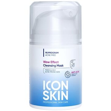 Icon skin маска косметическая для лица от прыщей акне и жирного блеска для проблемной кожи профессиональный уход 50 мл