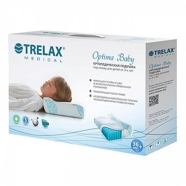 Подушка ортопедическая Trelax Optima Baby под голову для детей от 3-х лет арт. П03
