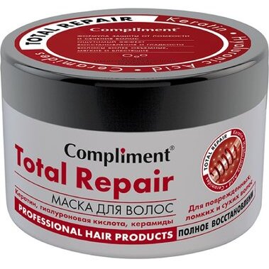 Compliment маска полное восстановление 500мл для сухих ломких волос total repair