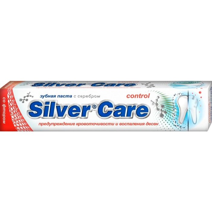 Паста зубная Silver care control со фтором 75 мл