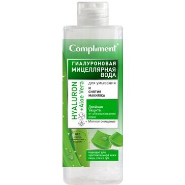 Compliment hyaluron+aloe vera вода мицеллярная для умывания и снятия макияжа 500мл