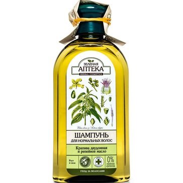 Зеленая аптека шампунь 350мл для нормальных волос крапива/репейное масло
