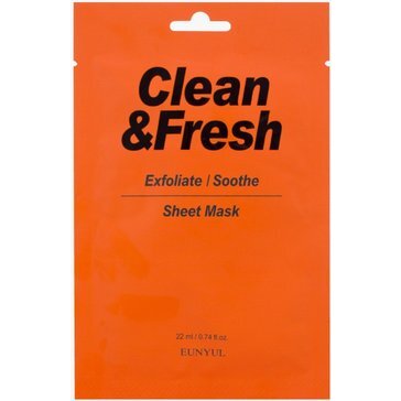 Маска для лица тканевая Eunyul Clean & Fresh для гладкости и регенерации кожи 22 мл