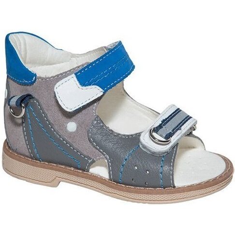 Тривес твики сандалеты ортопед. малосложные 2-серо-синий размер 17 tw-130 с открытым носком