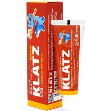 Зубная паста Klatz kids утренняя карамель без фтора 40 мл