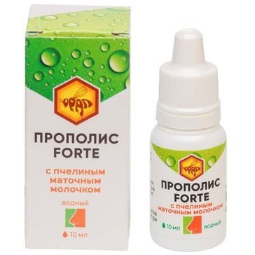 Прополис Forte капли для носа водный с маточным молочком 10 мл