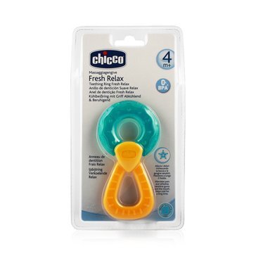 Chicco прорезыватель-игрушка Fresh Relax Кольцо голубое +4мес 1 шт.