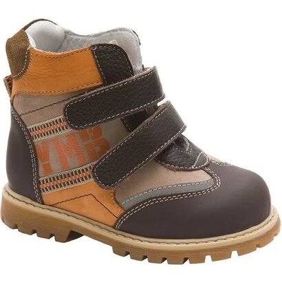 Тривес ботинки ортопед. малосложные 4 коричнево-оранжевые размер 22 tw-321 мех