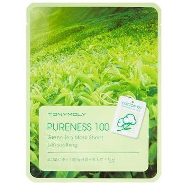 Маска для лица TONY MOLY pureness 100 green tea mask sheet 21 мл