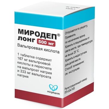 Миродеп лонг таблетки п/об пленочной пролонг. высв. 500мг 50 шт.