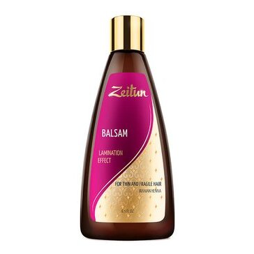 Бальзам Zeitun с эффект ламинирования для тонких и хрупких волос с иранской хной и 7 драгоценными маслами