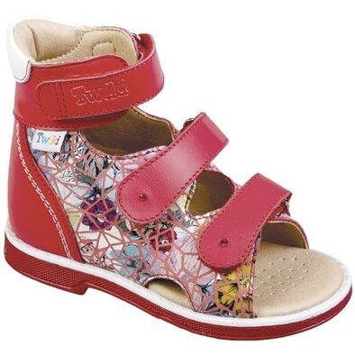 Тривес сандалеты ортопед. малосложные 1-коралловый размер 22 tw-175 с открытым носком высоким задником