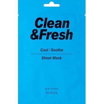 Маска для лица тканевая Eunyul Clean & Fresh для охлаждающего и успокаивающего эффекта 22 мл