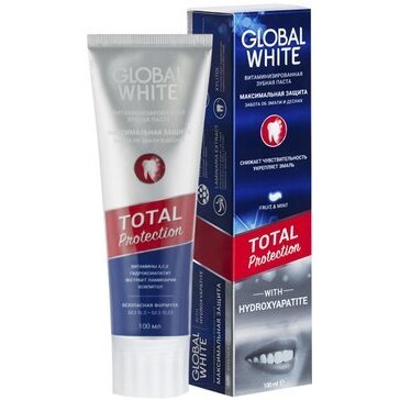 Глобал Вайт зубная паста, 100мл максимальная защита