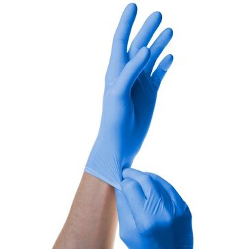 Перчатки Sfm нитриловые нестерильные неопудренные текстур.особочувств. голубые размер l (8-9) 1 пара