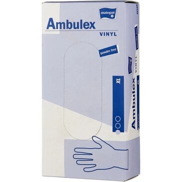 Перчатки Matopat ambulex vinyl смотровые нестерильные неопудренные размер xl 50 пар
