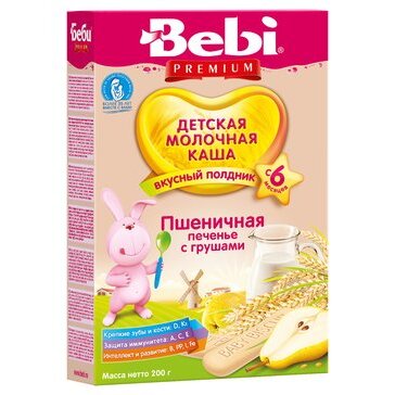 Каша молочная Bebi premium для полдника Печенье/Груша 200 г