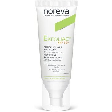 Эмульсия для лица Noreva Exfoliac матирующая солнцезащитная SPF50+, 40 мл
