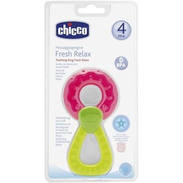 Chicco прорезыватель-игрушка Fresh Relax Кольцо розовое +4мес 1 шт.