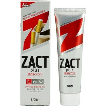 Lion Zact Зубная паста с эффектом отбеливания кофейного и никотинового налета 150 г