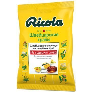 Рикола швейцарские травы леденцы без сахара 3.6 г 21 шт.