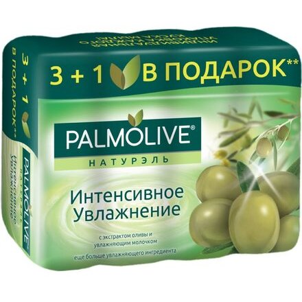 Мыло Палмолив (Palmolive) интенсивное увлажнение молоко/олива 90 г 4 шт.