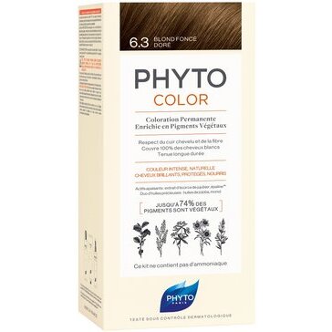Краска для волос Phyto Color Фитосольба темный золотистый блонд оттенок 6.3, 1 шт.