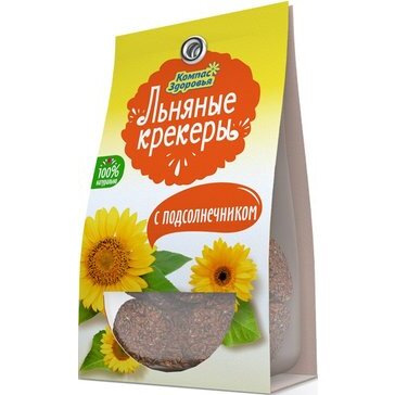 Крекеры льняные Компас Здоровья с подсолнечником 50 г