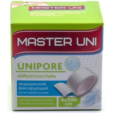 Лейкопластырь Master Uni Unipore на нетканой основе 4 х 500 см