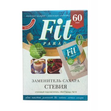 Заменитель сахара Fit Parad №14 на основе эритрита и стевии саше 60 шт.