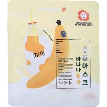 Маска для лица Mimiang увлажняющая и успокаивающая био-целлюлозная 25 мл молоко и банан