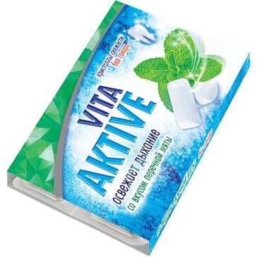 Резинка жевательная Vita aktive без сахара со вкусом Перечной мяты 12 шт.