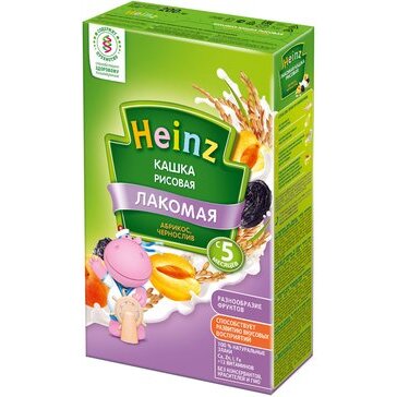 Heinz лакомая каша 200г рис/абрикос/чернослив