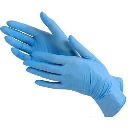 Перчатки Top glove нестерильные смотровые нитриловые неопудренные голубые размер M 1 пара