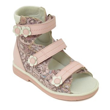 Ботинки летние Orthoboom светло-розовые с цветами размер 29 71497-2