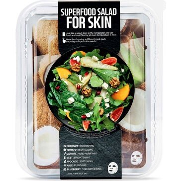 Набор 7 тканевых масок Superfood salad for skin для кожи, потерявшей здоровое сияние