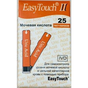 Тест-полоски Easy Touch для определения мочевой кислоты 25 шт.