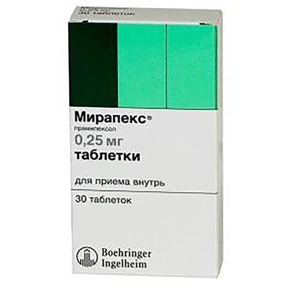 Мирапекс таблетки 0,25 мг 30 шт.