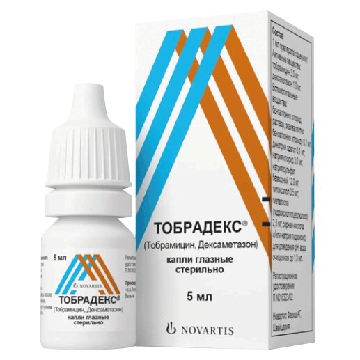 Тобрадекс капли глазные флакон 5 мл