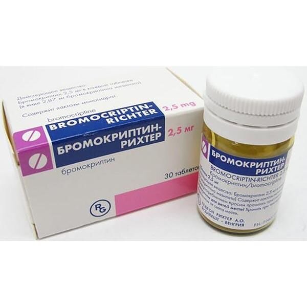 Бромокриптин-Рихтер таблетки 2,5 мг 30 шт.