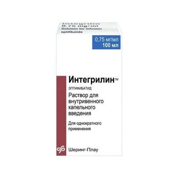 Интегрилин раствор для внутривенного введения 0.75мг/мл 100мл флакон