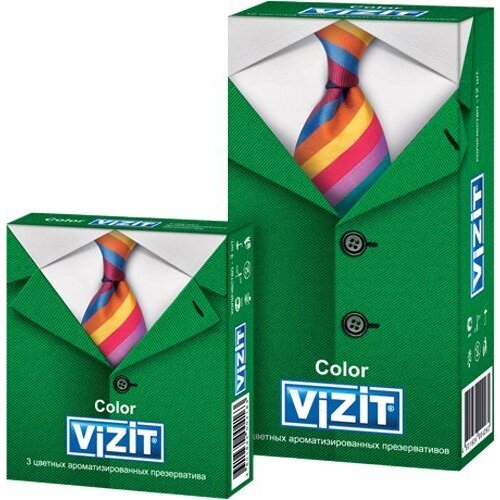 Презервативы Vizit Color Цветные ароматизированные 12 шт.