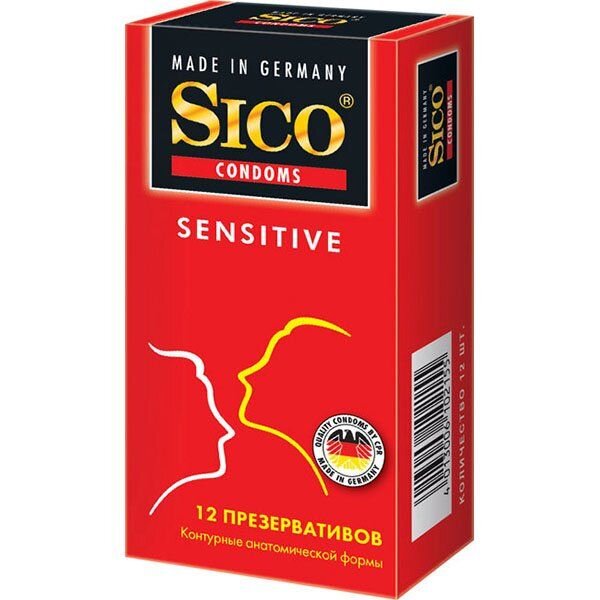 Презервативы Sico Sensitive контурные анатомической формы 12 шт.