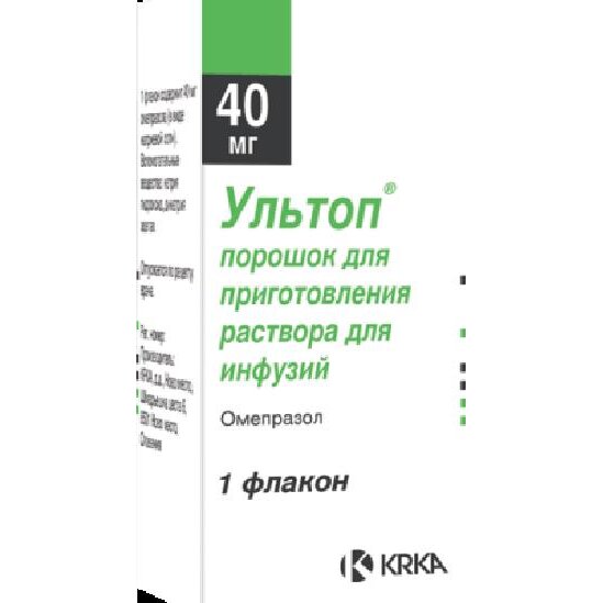 Ультоп лиофилизат для приготовления раствора для инфузий 40 мг флакон 1 шт.