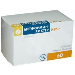 Метформин-Рихтер таблетки 850 мг 60 шт.