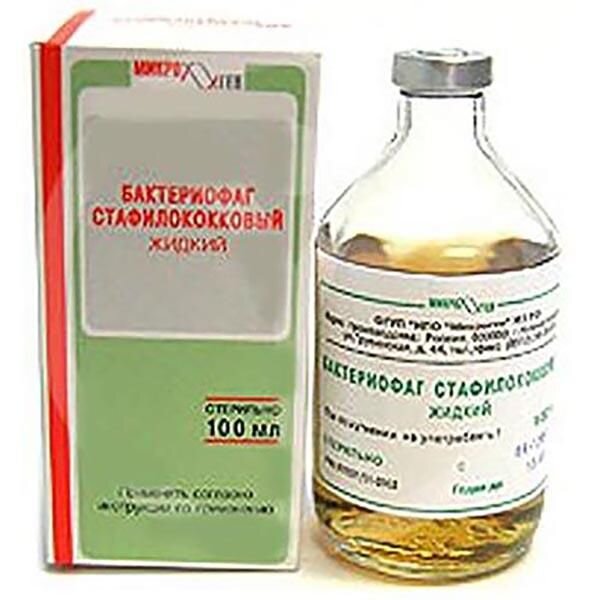 Стафилофаг (Бактериофаг стафилококковый) жидкий 100 мл 1 шт. раствор для приема внутрь, местного и наружного применения