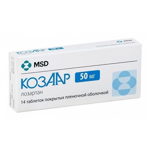 Козаар таблетки 50 мг 14 шт.