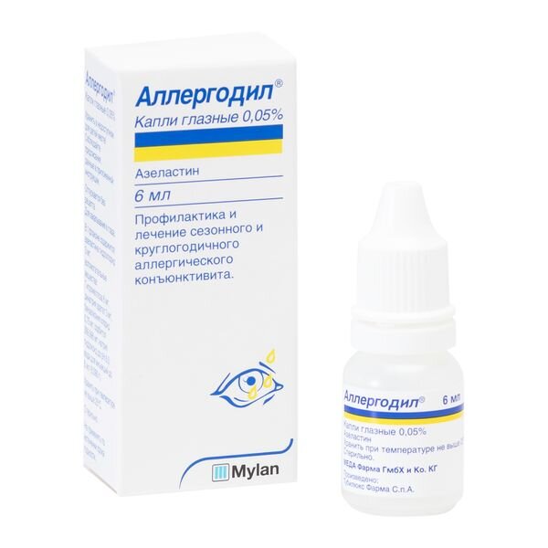Аллергодил капли глазные 0,05% 6 мл