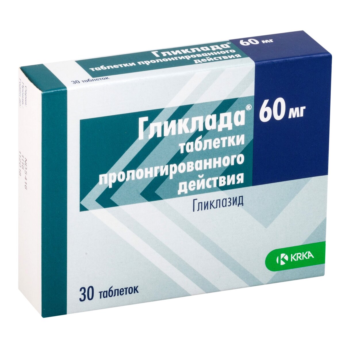 Гликлада таблетки пролонгированного действия 60 мг 30 шт.